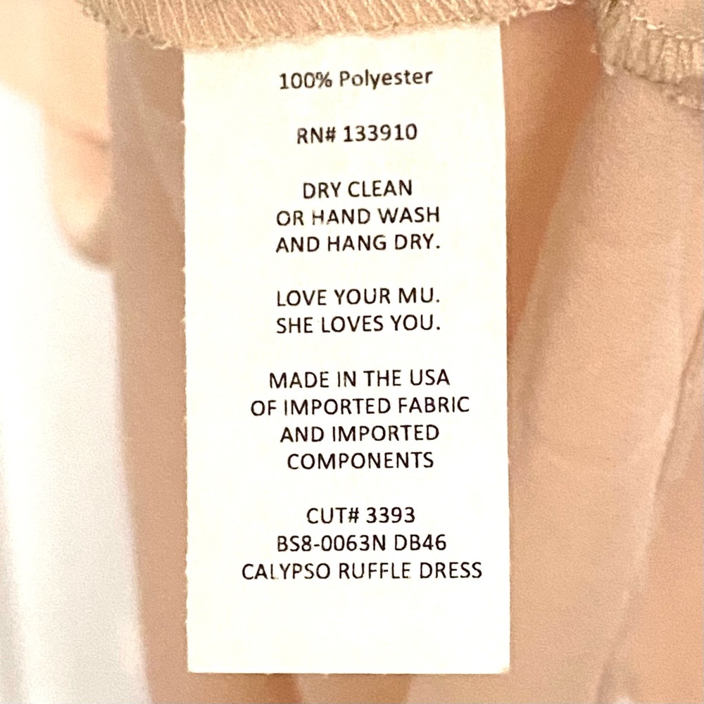 NWT SHOW ME YOUR MUMU Calypso Ruffle Blush Gown - Picture 12 of 12